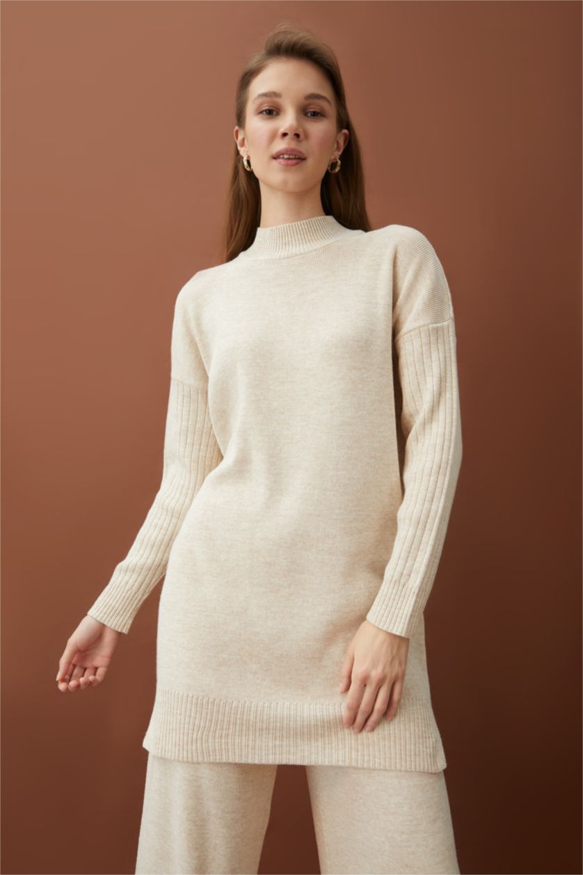 WOMAN Beige Regular Fit Tunic