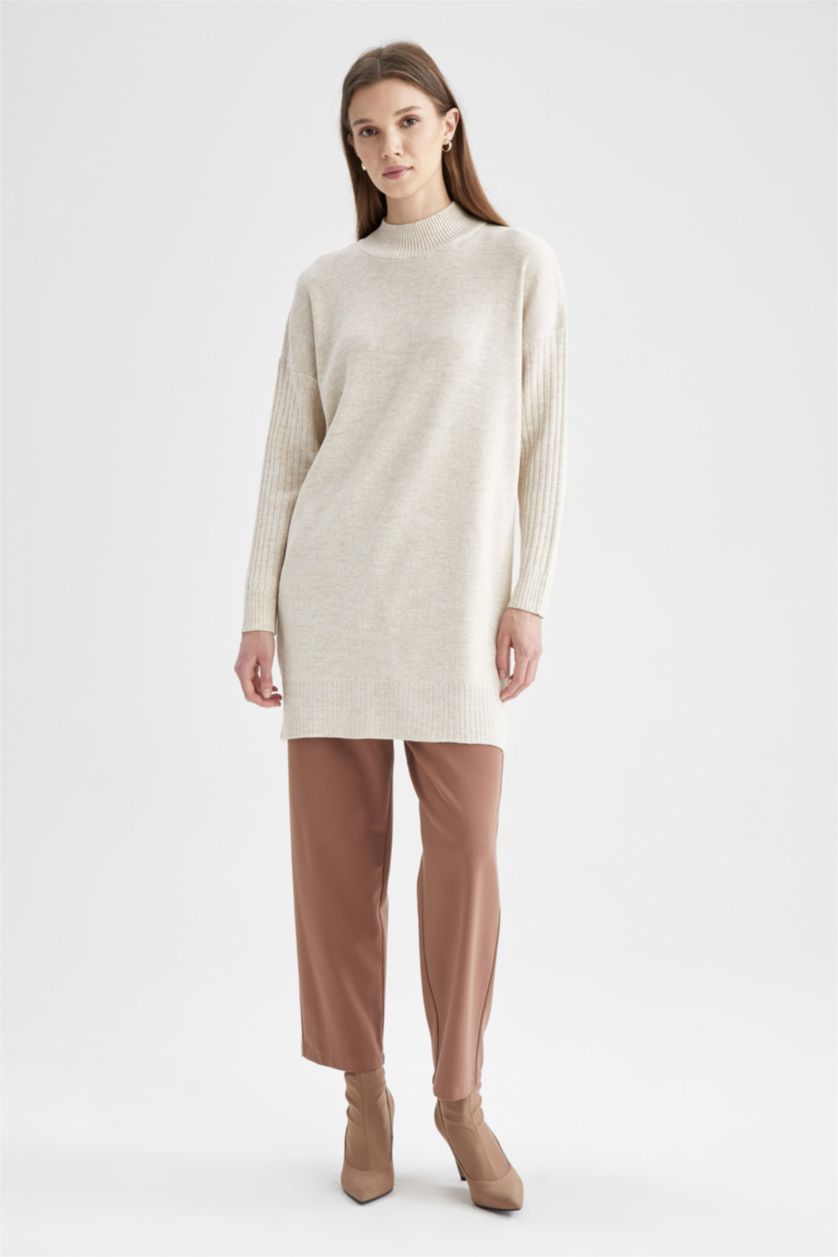 WOMAN Beige Regular Fit Tunic