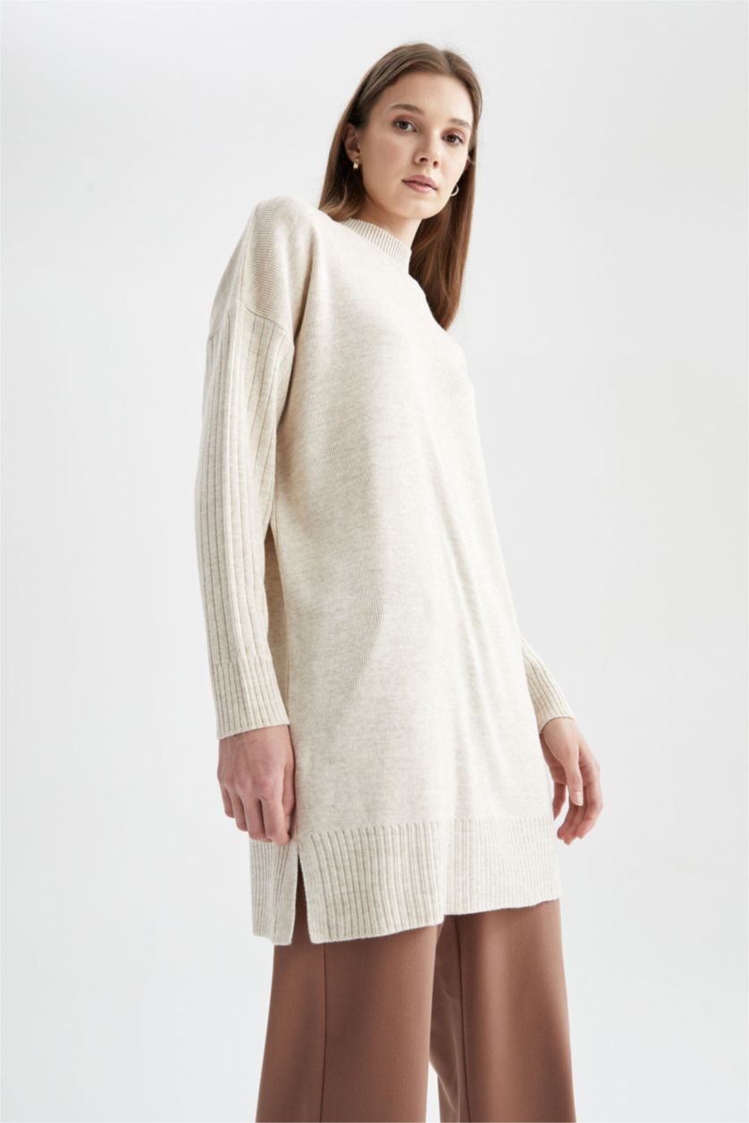 WOMAN Beige Regular Fit Tunic