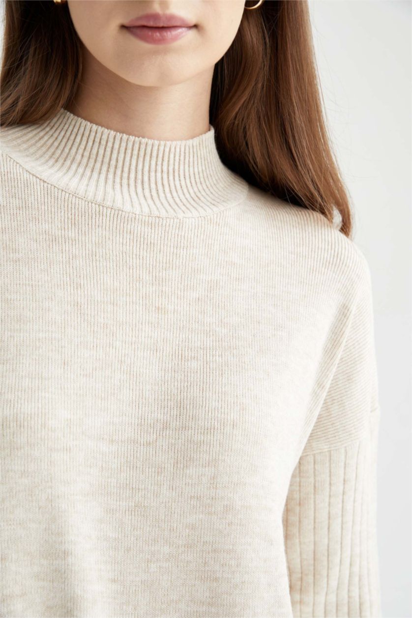 WOMAN Beige Regular Fit Tunic