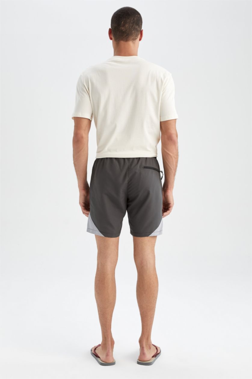 HOMME Noir Short de bain à Coupe régulière de DeFactoFit