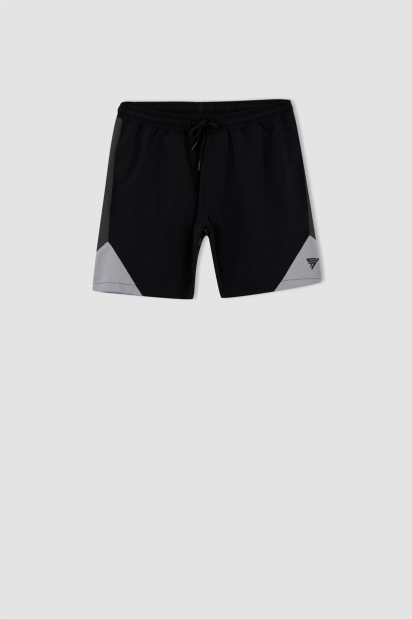 HOMME Noir Short de bain à Coupe régulière de DeFactoFit