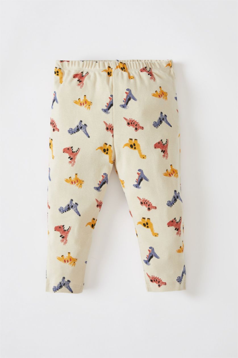 BÉBÉ GARÇON Beige Ensemble de pyjama en coton biologique à manches longues et col rond à motifs animaux pour bébé garçon