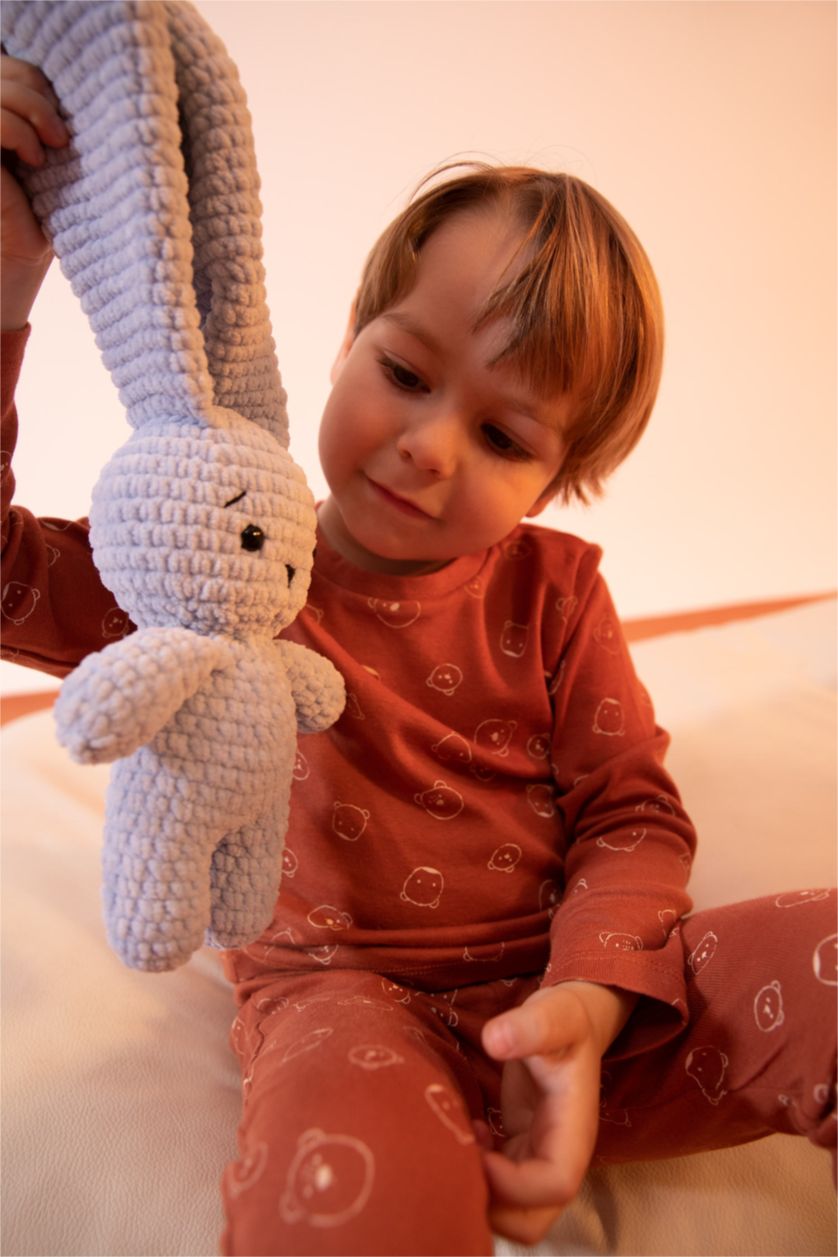 BÉBÉ GARÇON Orange Foncé Ensemble de pyjama en coton biologique à manches longues et à motifs animaux pour bébé garçon