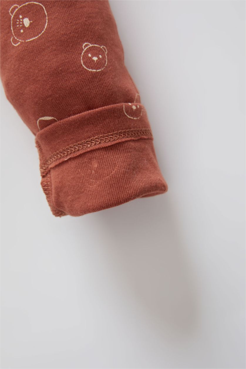 BÉBÉ GARÇON Orange Foncé Ensemble de pyjama en coton biologique à manches longues et à motifs animaux pour bébé garçon