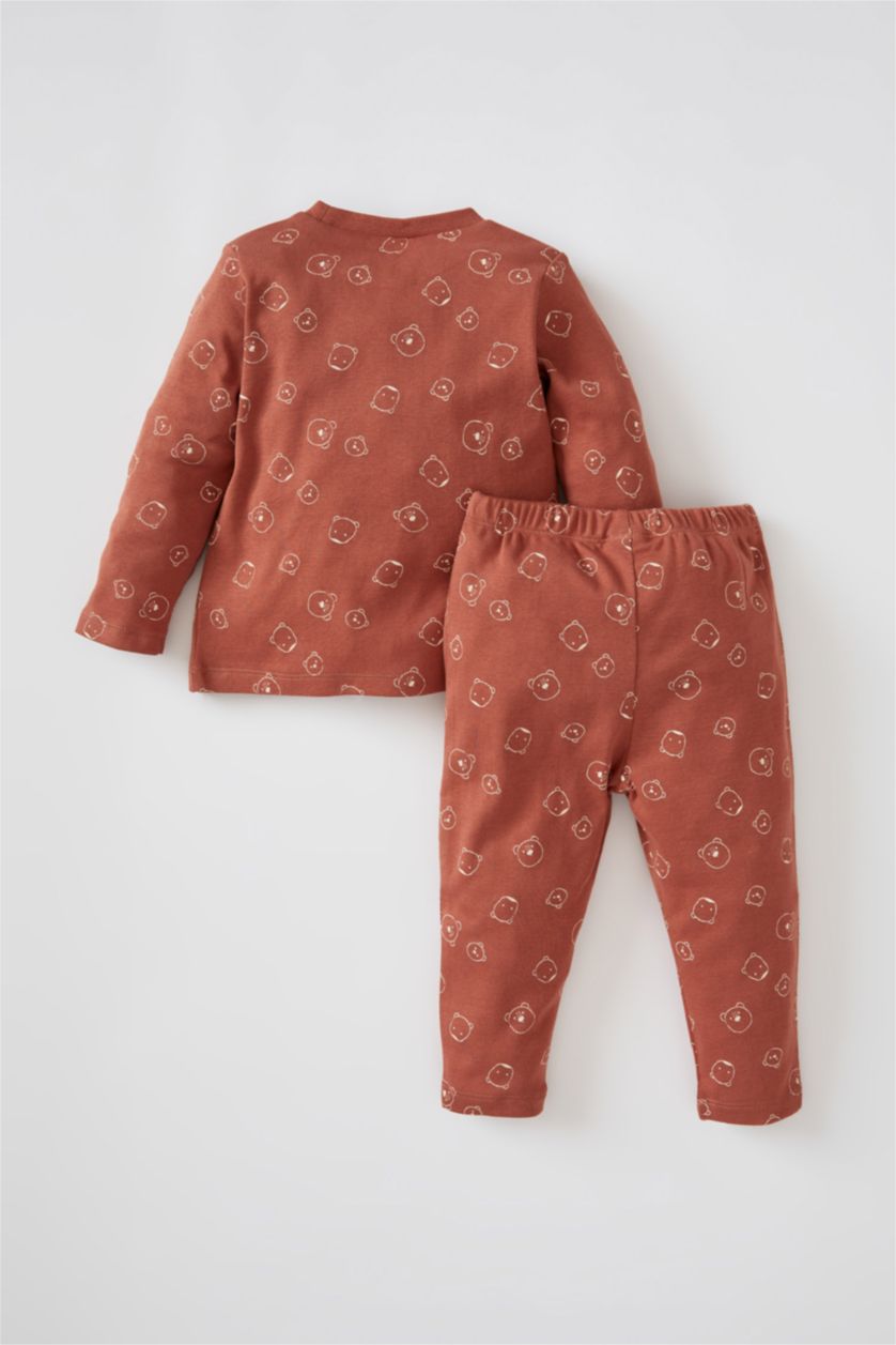 BÉBÉ GARÇON Orange Foncé Ensemble de pyjama en coton biologique à manches longues et à motifs animaux pour bébé garçon