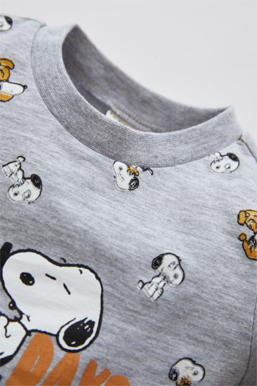BÉBÉ GARÇON Gris Pyjama à manches longues sous licence Snoopy pour bébé garçon