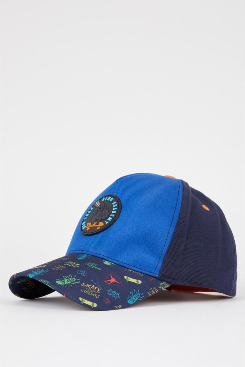 Boys & Teens Blue Boy Printed Cotton Cap Hat