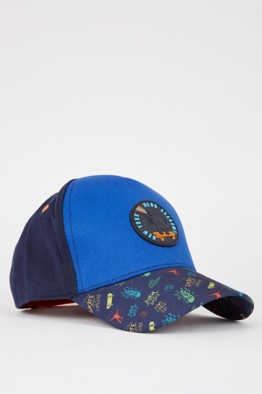 Boys & Teens Blue Boy Printed Cotton Cap Hat