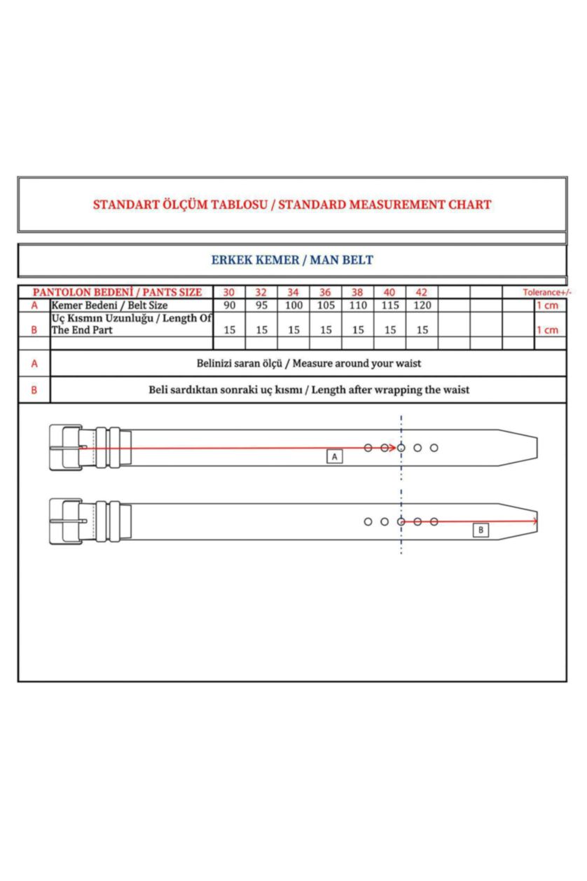 Erkek Siyah Erkek Dikdörtgen Toka Jean Kemeri