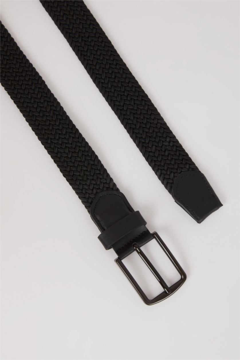 HOMME Noir Ceinture en jean à boucle rectangulaire pour hommes