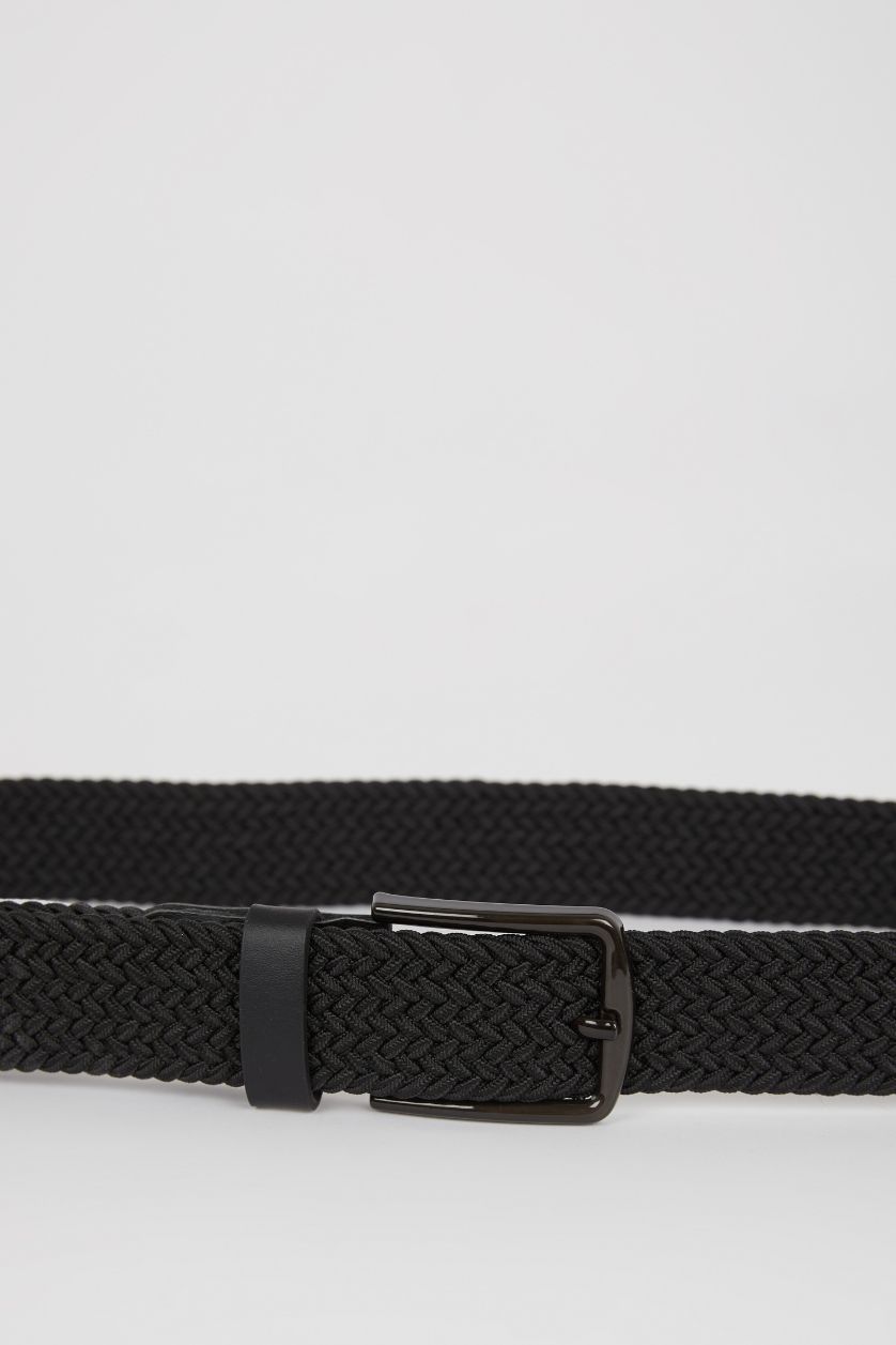 HOMME Noir Ceinture en jean à boucle rectangulaire pour hommes