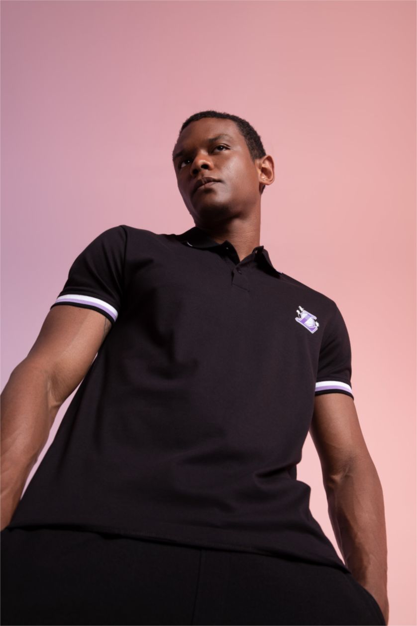 Erkek Siyah Regular Fit Pike Kısa Kollu Tişört