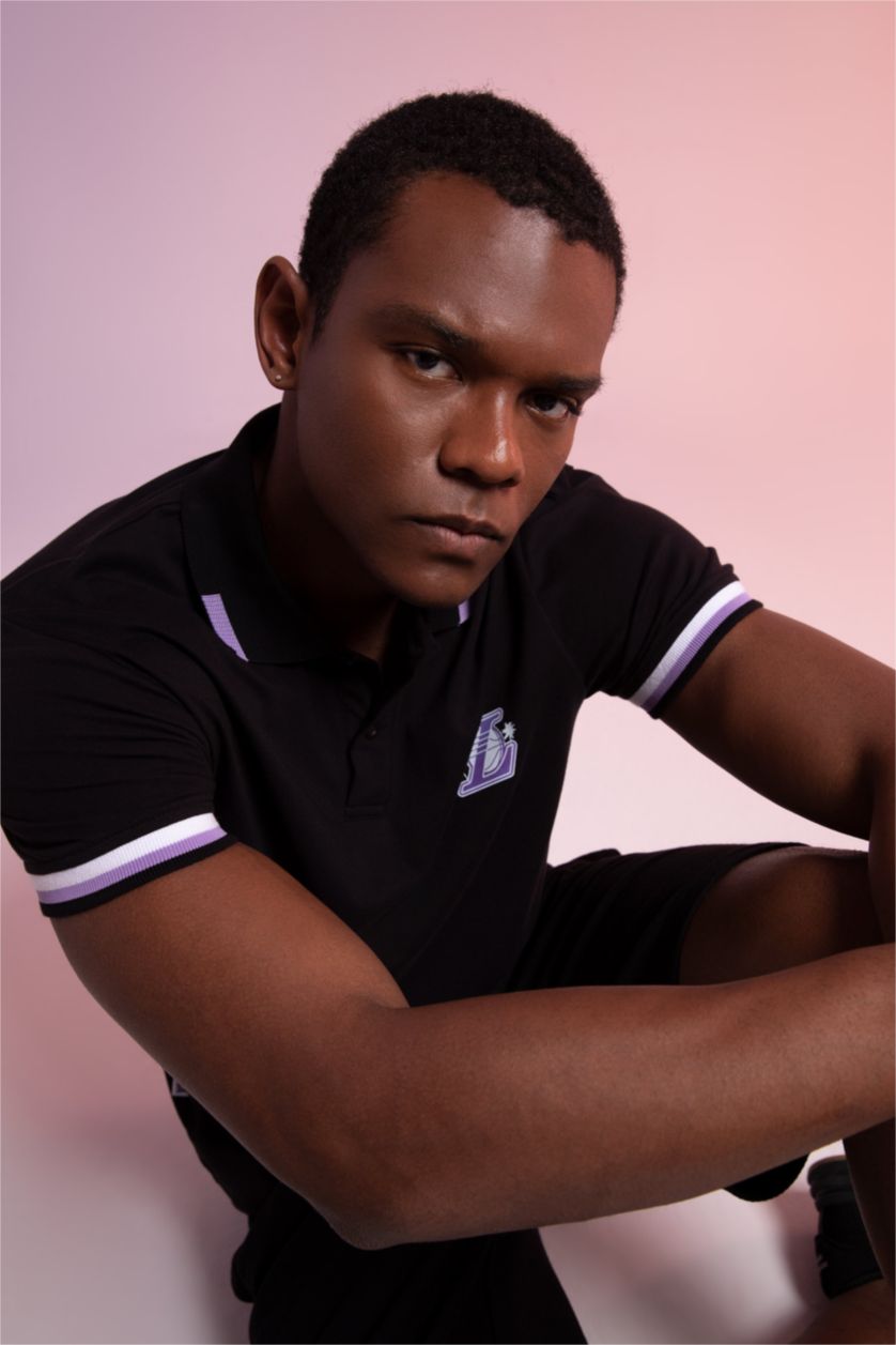 Erkek Siyah Regular Fit Pike Kısa Kollu Tişört