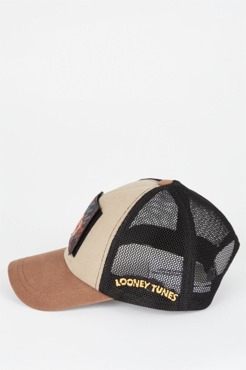BOYS & TEENS Brown Boys Looney Tunes Licensed Changeable Label Baseball Basketball Cap