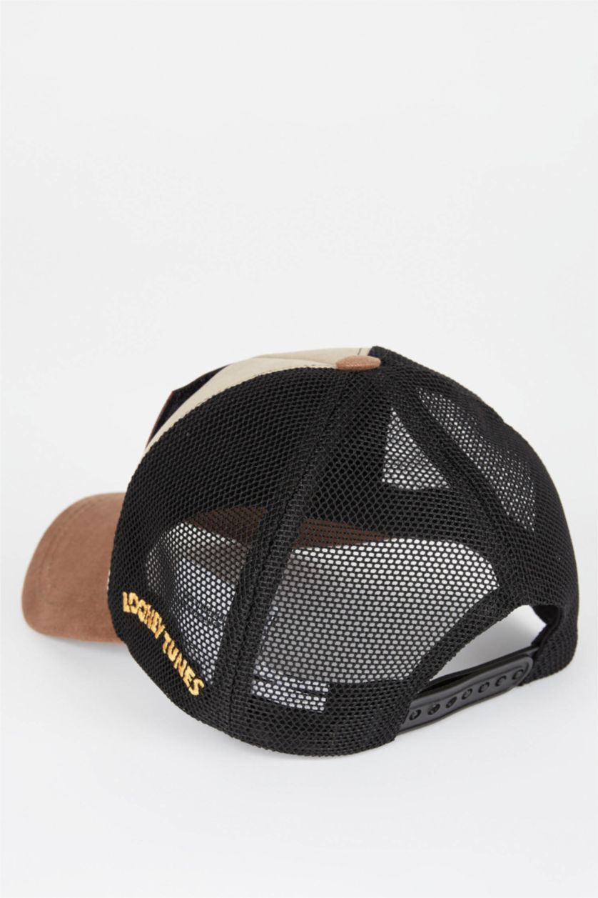 BOYS & TEENS Brown Boys Looney Tunes Licensed Changeable Label Baseball Basketball Cap