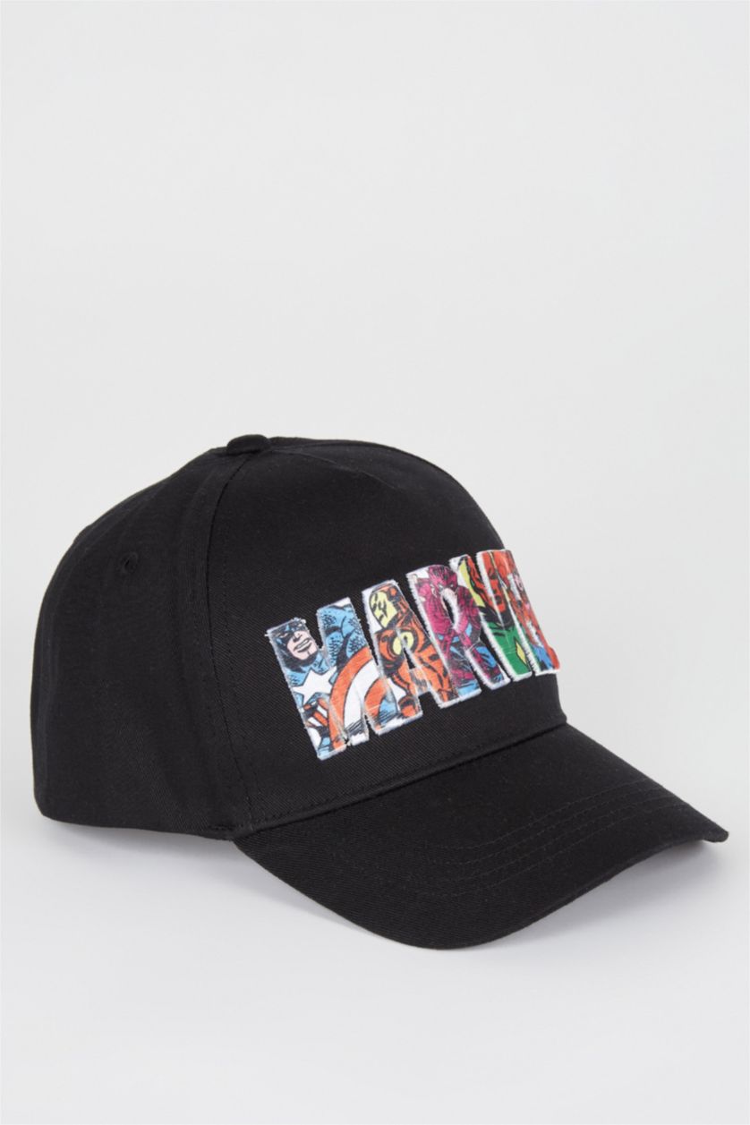 GARÇONS Noir Casquette Brodée Marvel