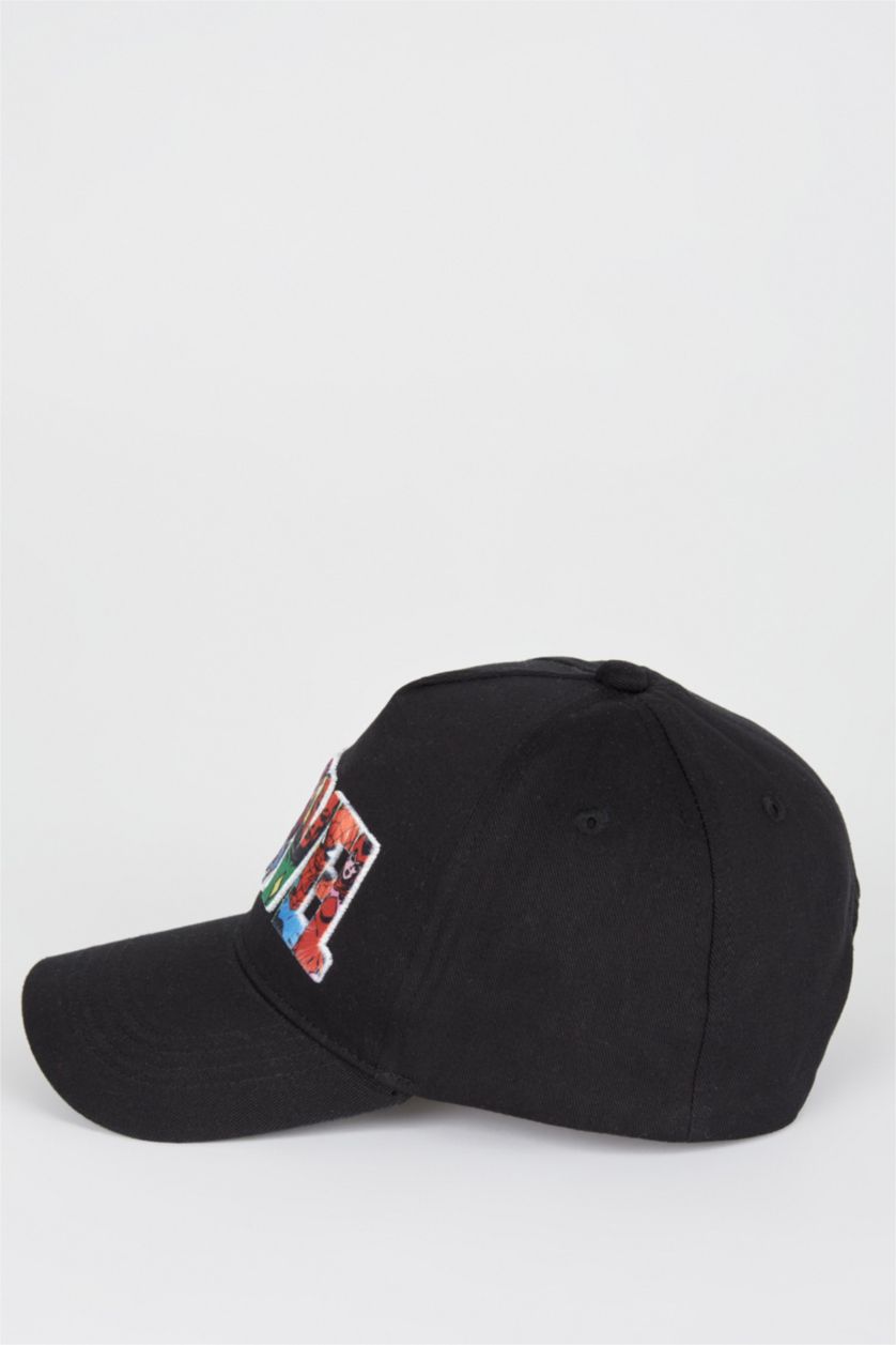 GARÇONS Noir Casquette Brodée Marvel