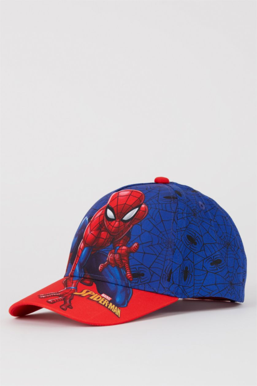 Erkek Çocuk - Genç Erkek Açık Lacivert Erkek Çocuk Marvel Spiderman Cap Şapka