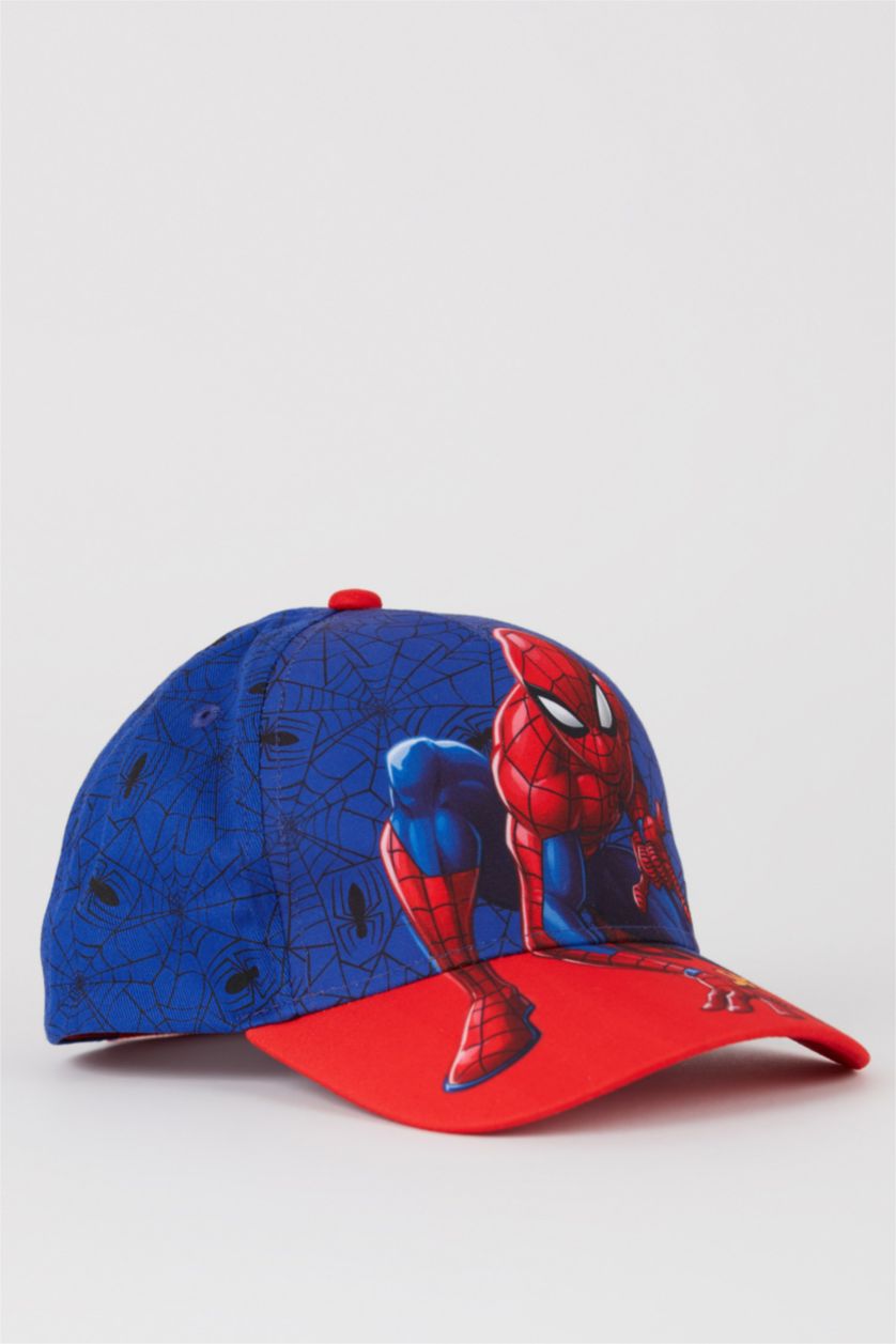 Erkek Çocuk - Genç Erkek Açık Lacivert Erkek Çocuk Marvel Spiderman Cap Şapka