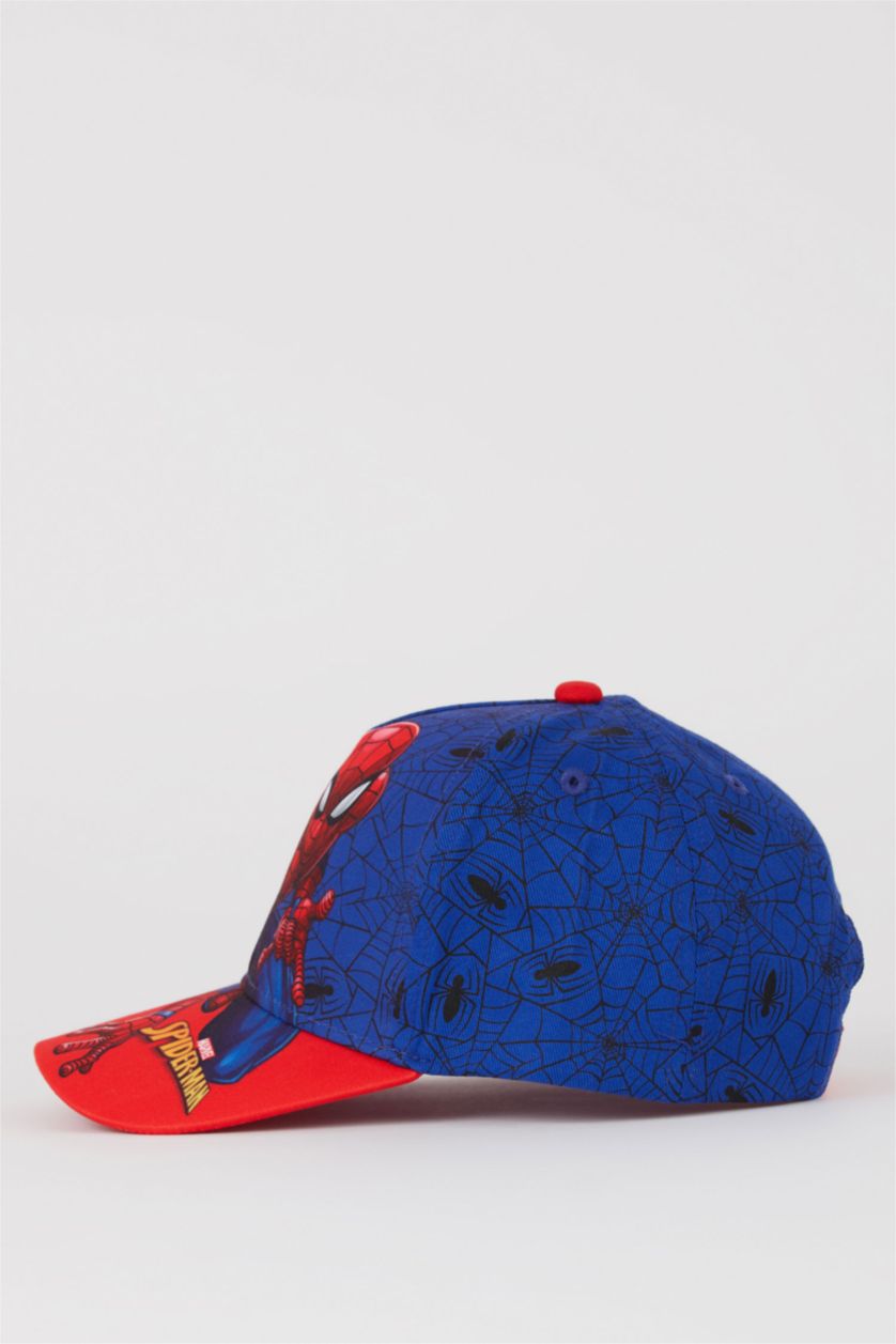 Erkek Çocuk - Genç Erkek Açık Lacivert Erkek Çocuk Marvel Spiderman Cap Şapka