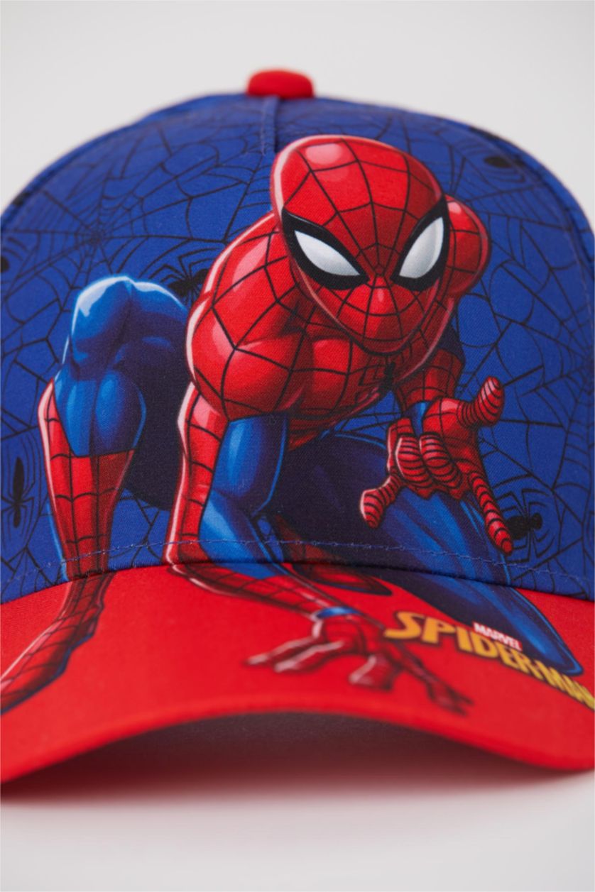 Erkek Çocuk - Genç Erkek Açık Lacivert Erkek Çocuk Marvel Spiderman Cap Şapka