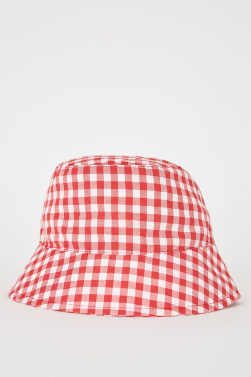 FILLES Rouge Chapeau Bob en coton Brodé pour fille