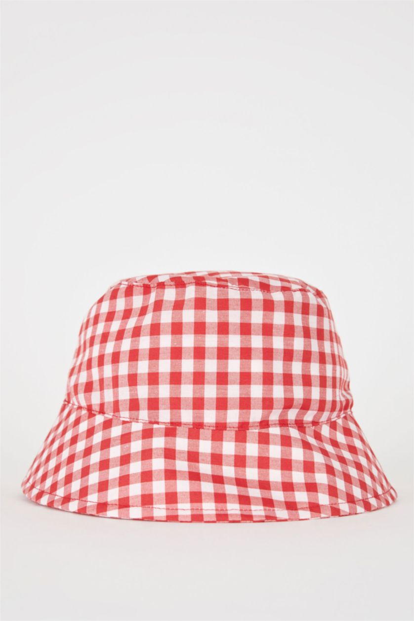 FILLES Rouge Chapeau Bob en coton Brodé pour fille