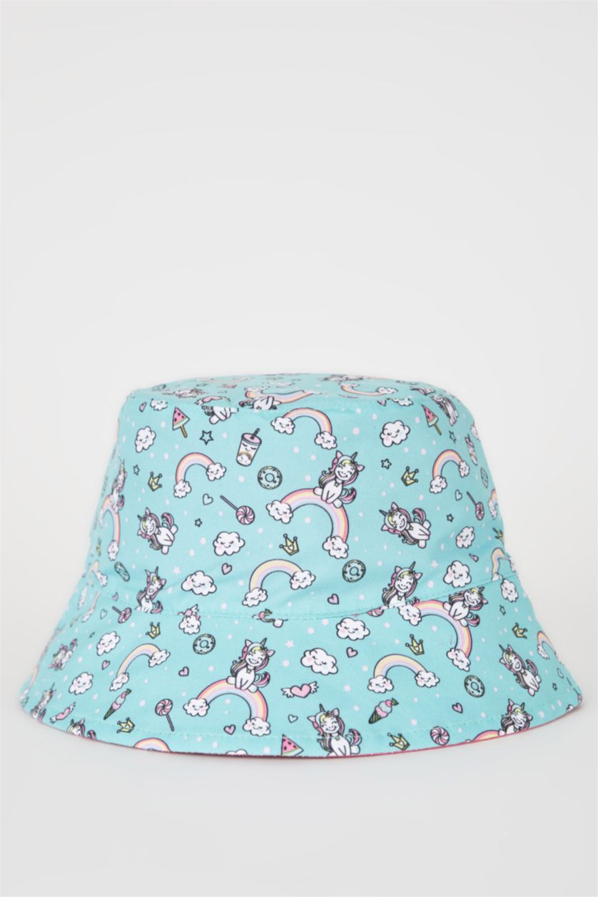 FILLES Turquoise Chapeau Bob Imprimé Fille