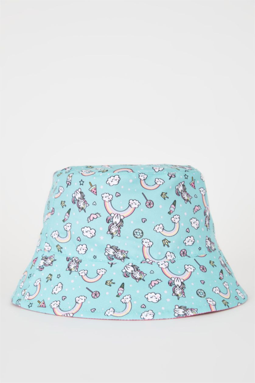 FILLES Turquoise Chapeau Bob Imprimé Fille