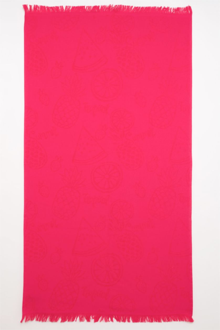 Kız Çocuk - Genç Kız Pembe Kız Çocuk Pamuklu Plaj Havlusu