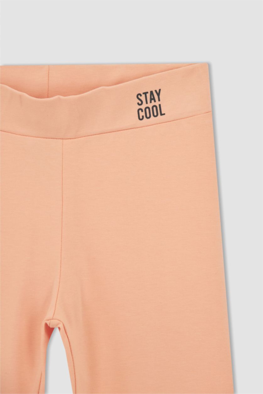 Дівчачий Світло-кораловий ЛЕГІНСИ