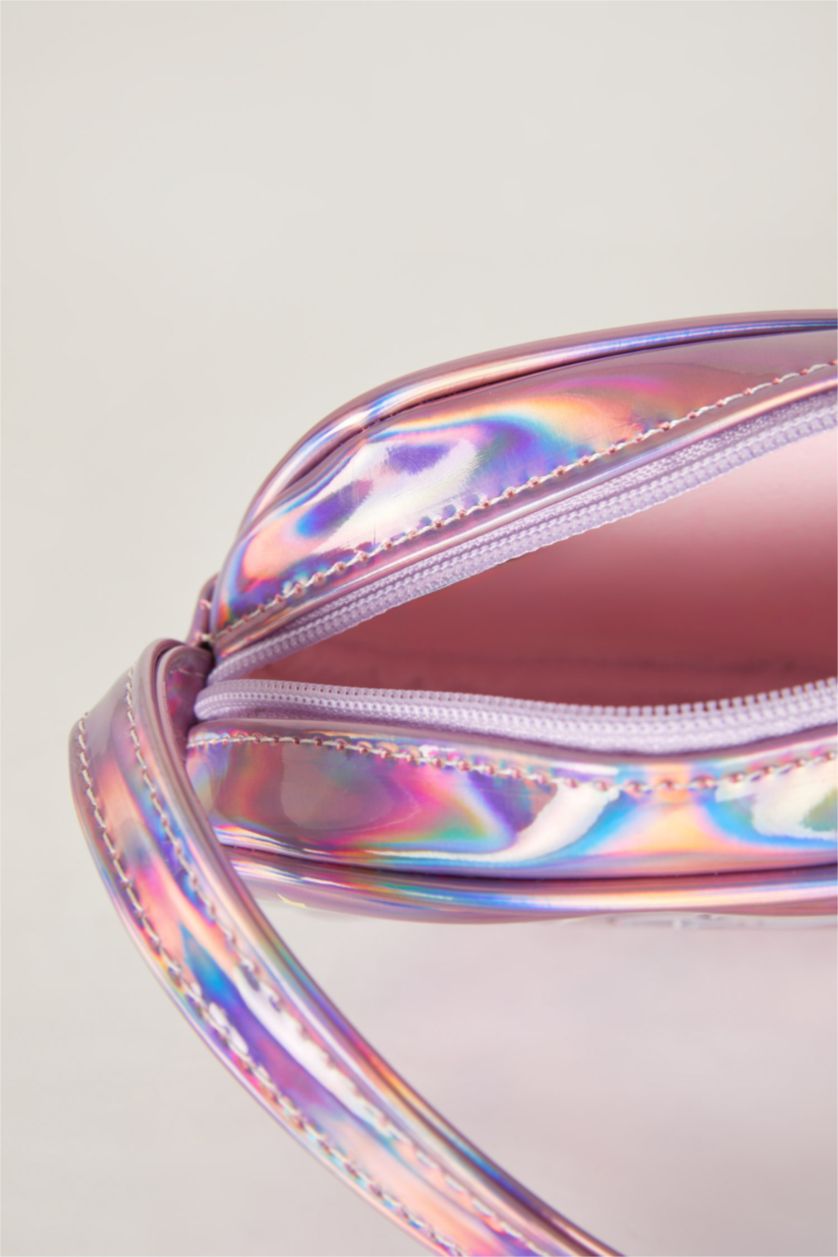 بناتي أرجواني شنطة كتف كبيرة بناتي بطبعة يونيكورن