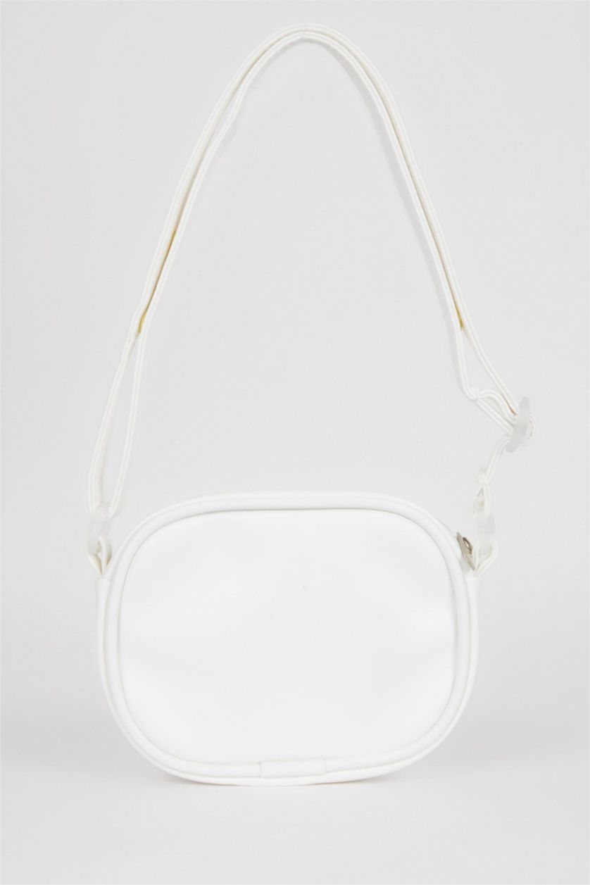 Kız Çocuk - Genç Kız Beyaz Büyük Omuz Çantası Kız Çocuk