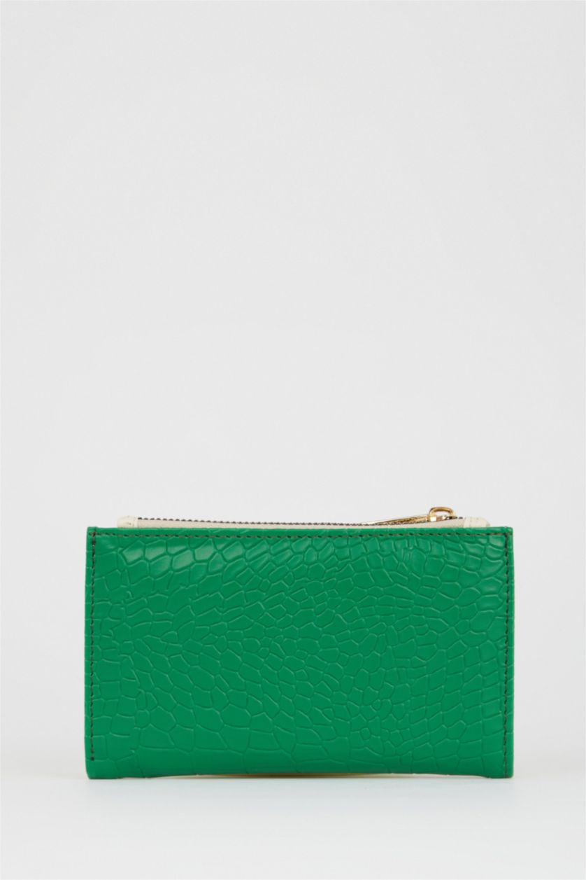 نساء أخضر محفظة جلد التمساح النسائية