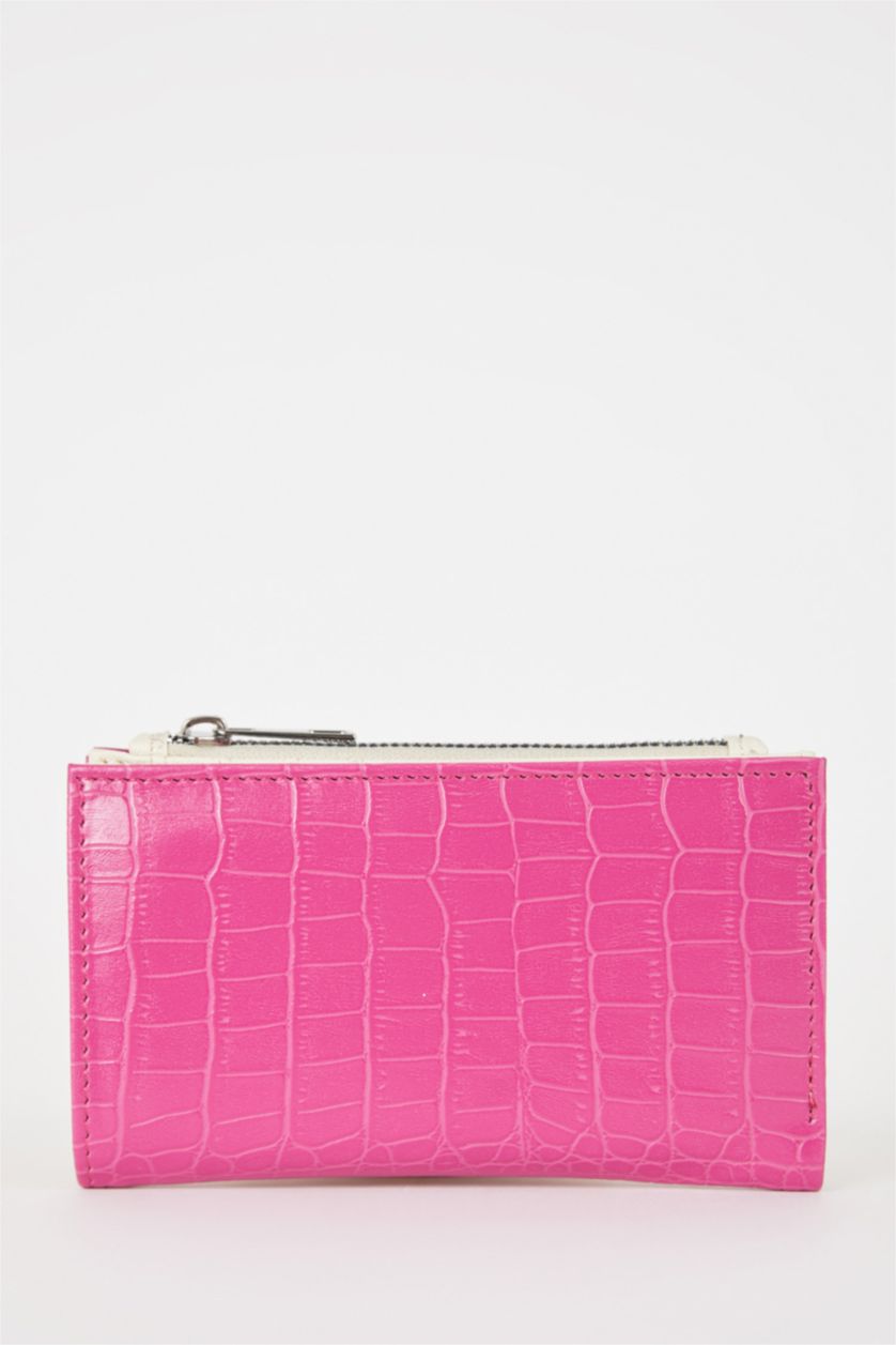 نساء أرجواني محفظة جلد التمساح النسائية