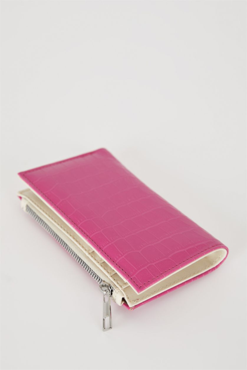 نساء أرجواني محفظة جلد التمساح النسائية