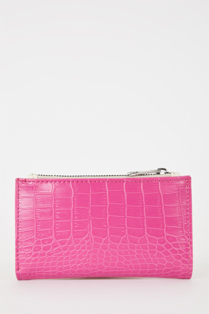 نساء أرجواني محفظة جلد التمساح النسائية