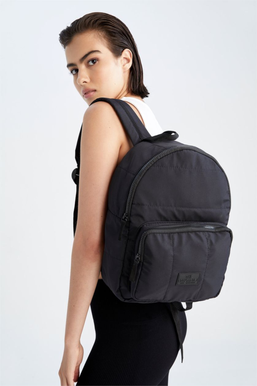 WOMAN Black Woman Large Backpack