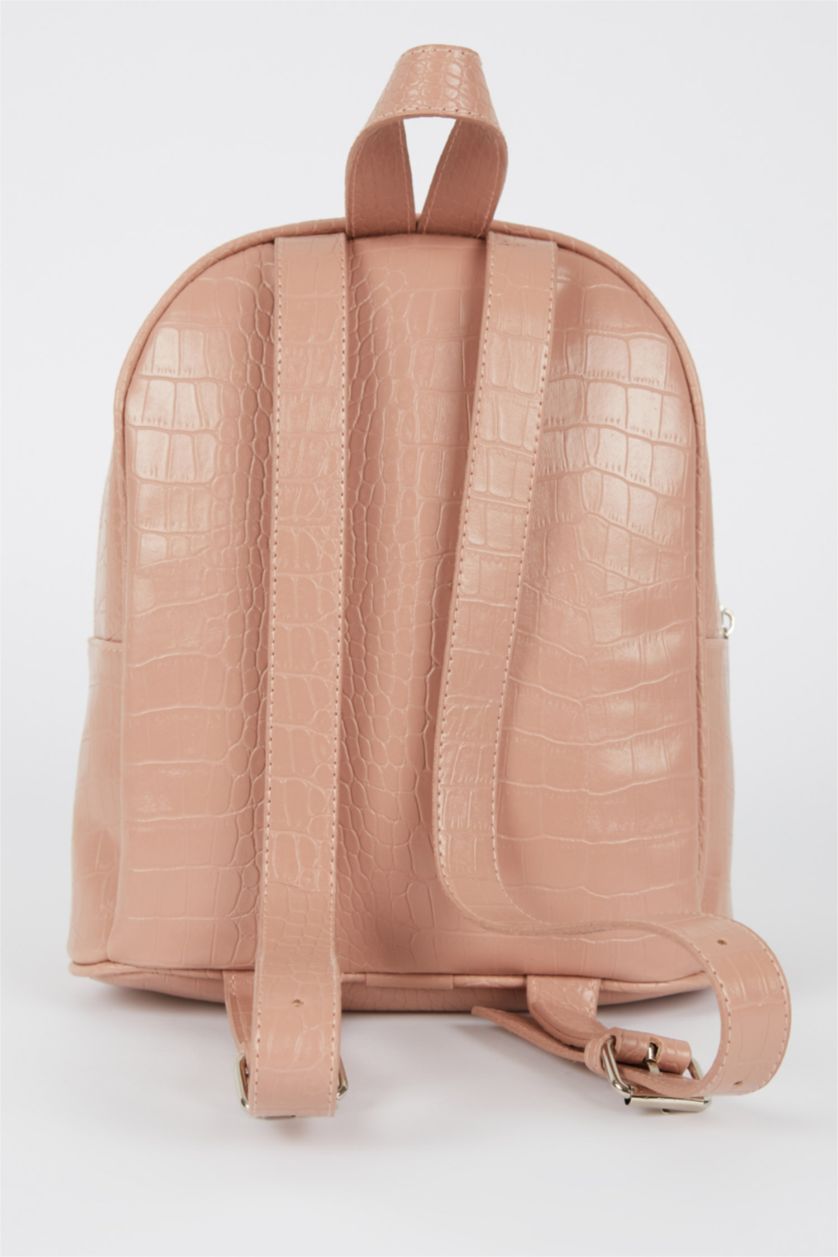 نساء زهري فاتح شنطة ظهر جلد صناعي