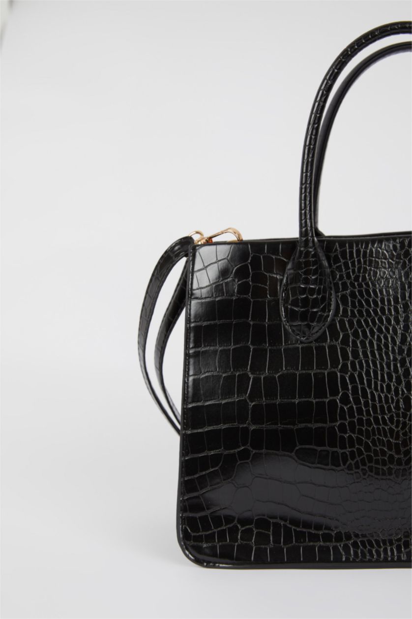 FEMME Noir Grand sac fourre-tout en similicuir pour femme
