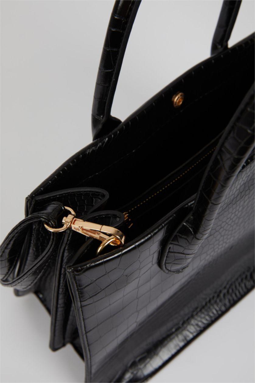 FEMME Noir Grand sac fourre-tout en similicuir pour femme