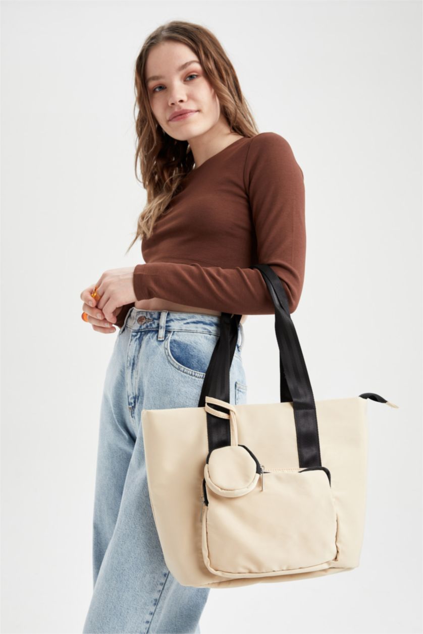 FEMME Beige Grand sac fourre-tout pour femme