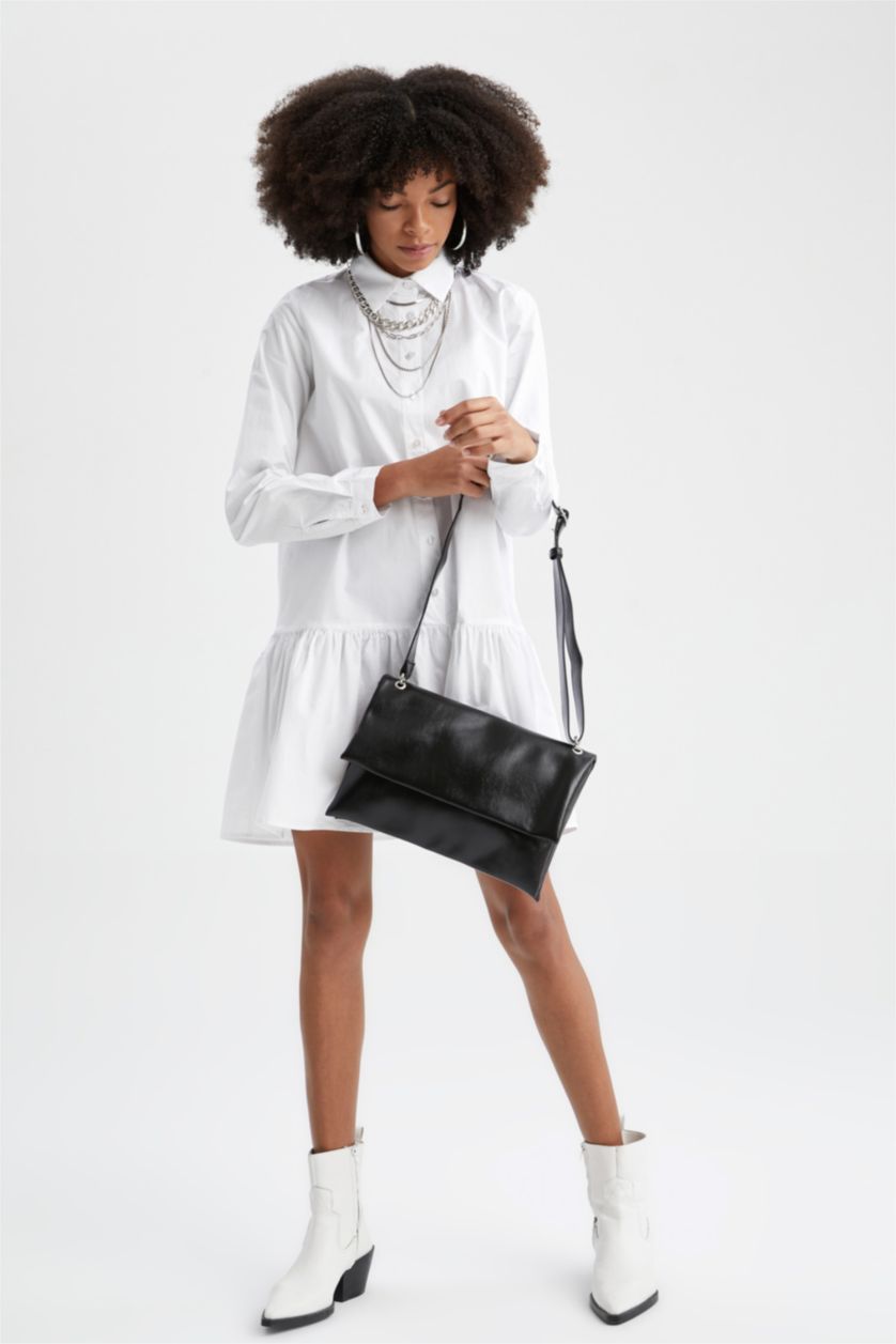 WOMAN Black Women's Large Shoulder Bag