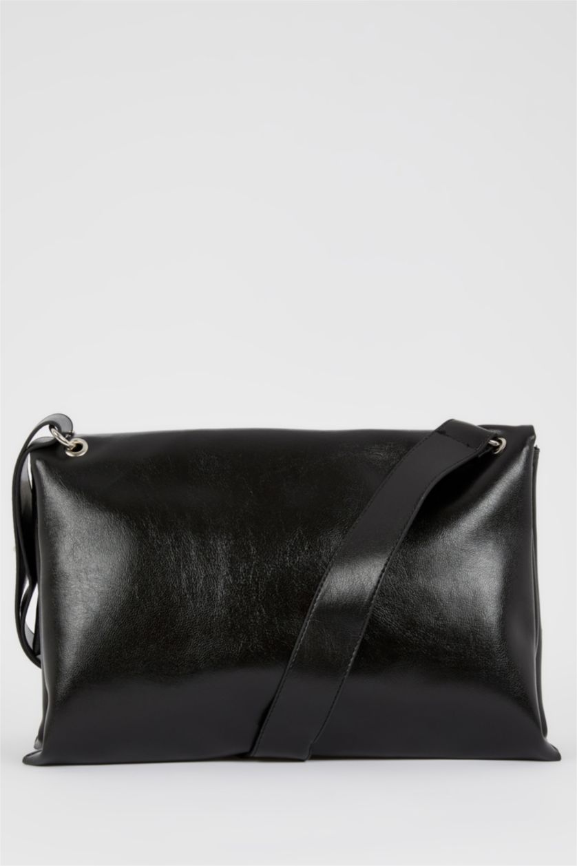 WOMAN Black Women's Large Shoulder Bag