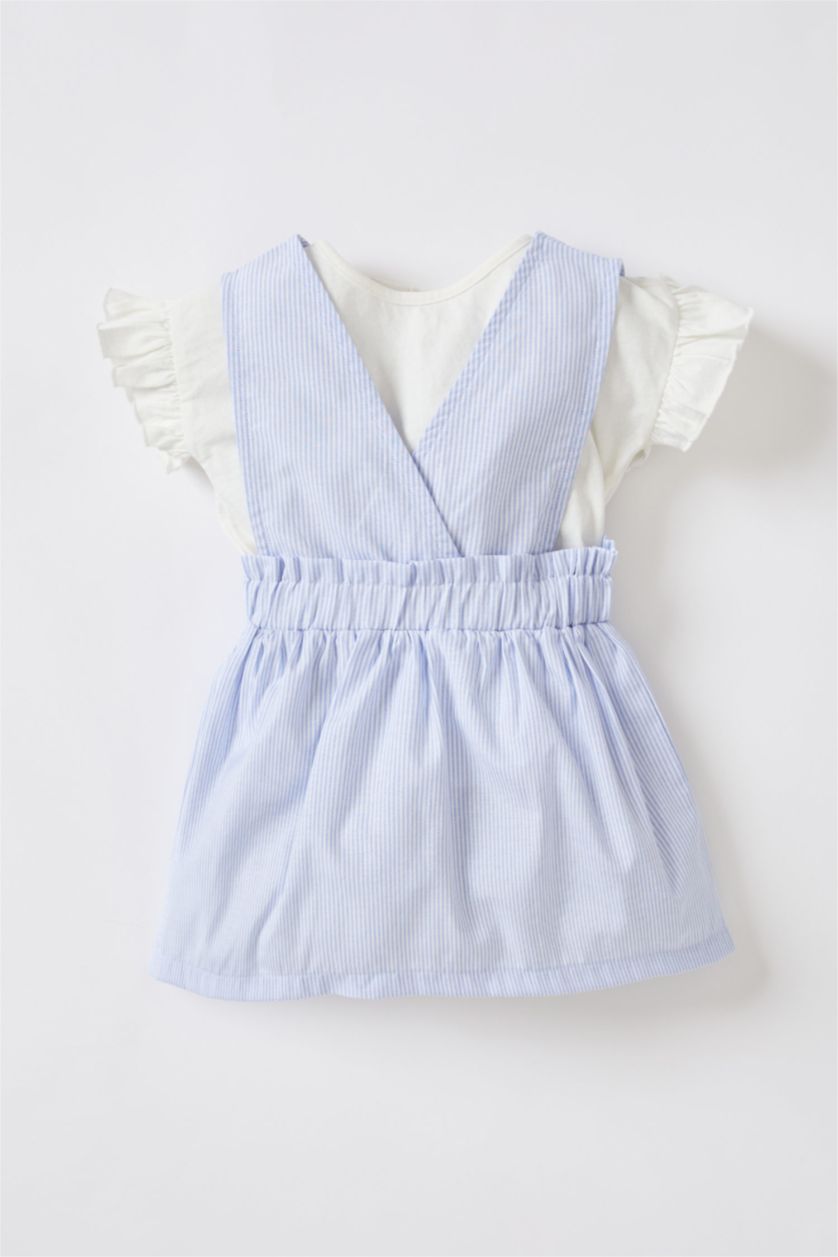 BÉBÉ FILLE Écru Ensemble robe et t-shirt en lin à motifs pour bébé fille