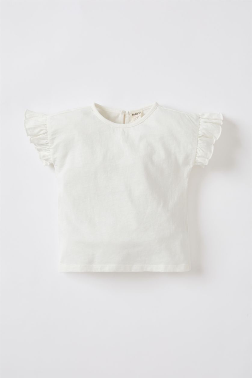 BÉBÉ FILLE Écru Ensemble robe et t-shirt en lin à motifs pour bébé fille