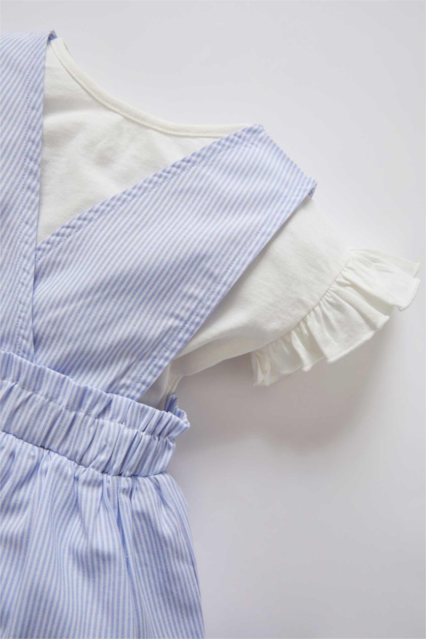 BÉBÉ FILLE Écru Ensemble robe et t-shirt en lin à motifs pour bébé fille