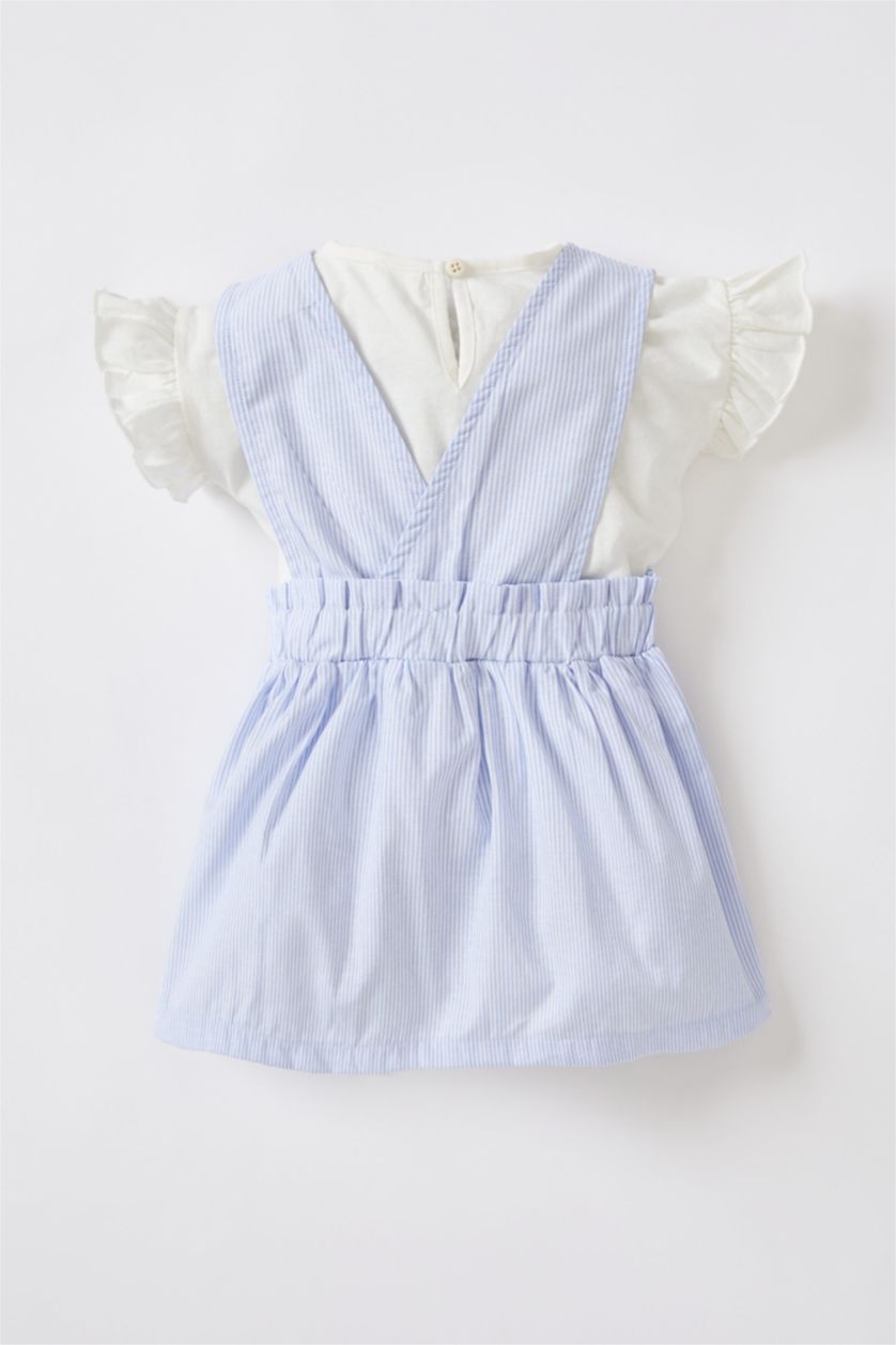 BÉBÉ FILLE Écru Ensemble robe et t-shirt en lin à motifs pour bébé fille