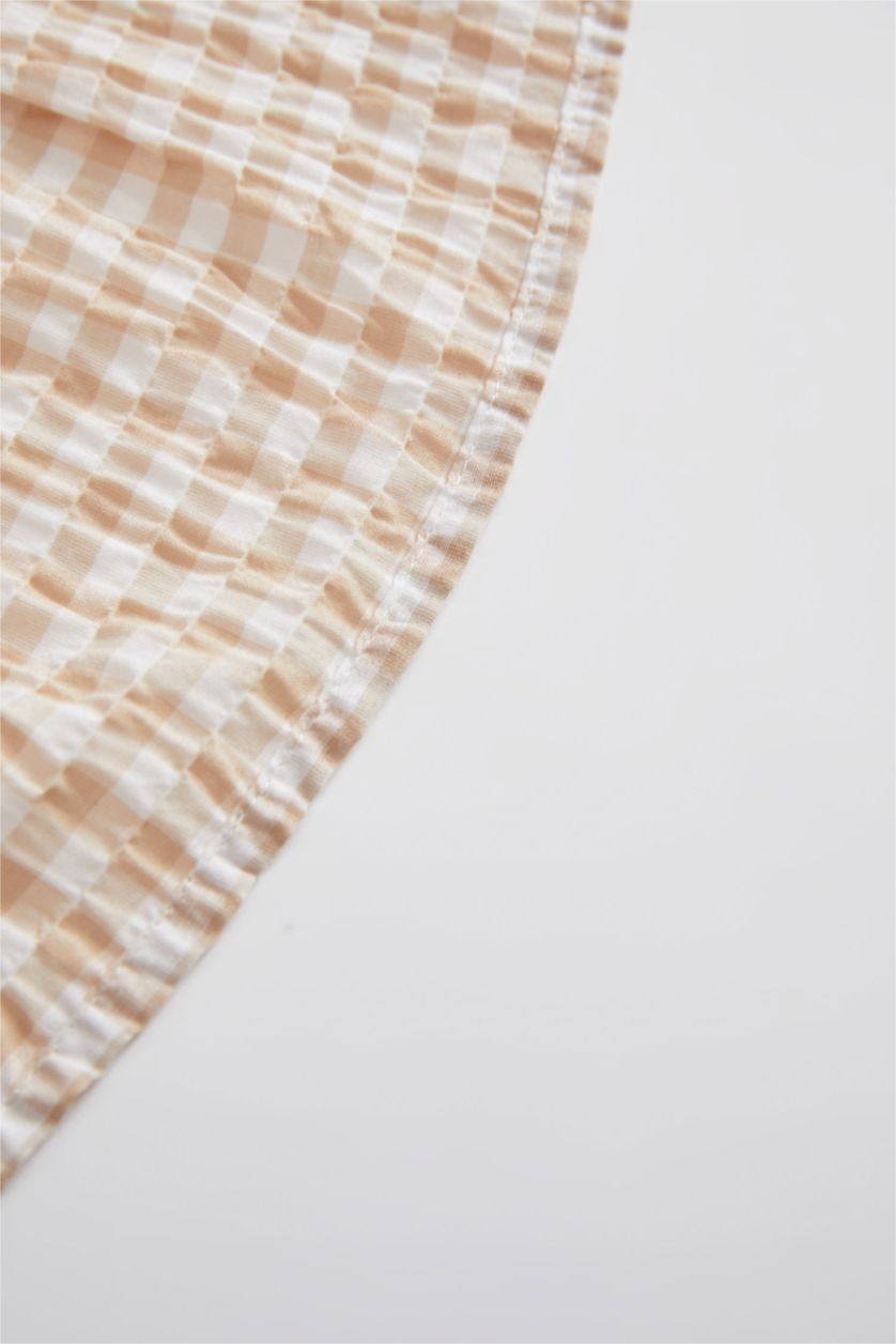 BÉBÉ FILLE Beige Robe sans manches à col rond en vichy pour bébé fille